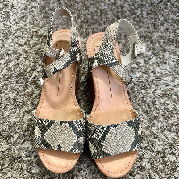Dolce Vita Snake Print Sandals - Picture 1 of 3